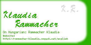 klaudia rammacher business card